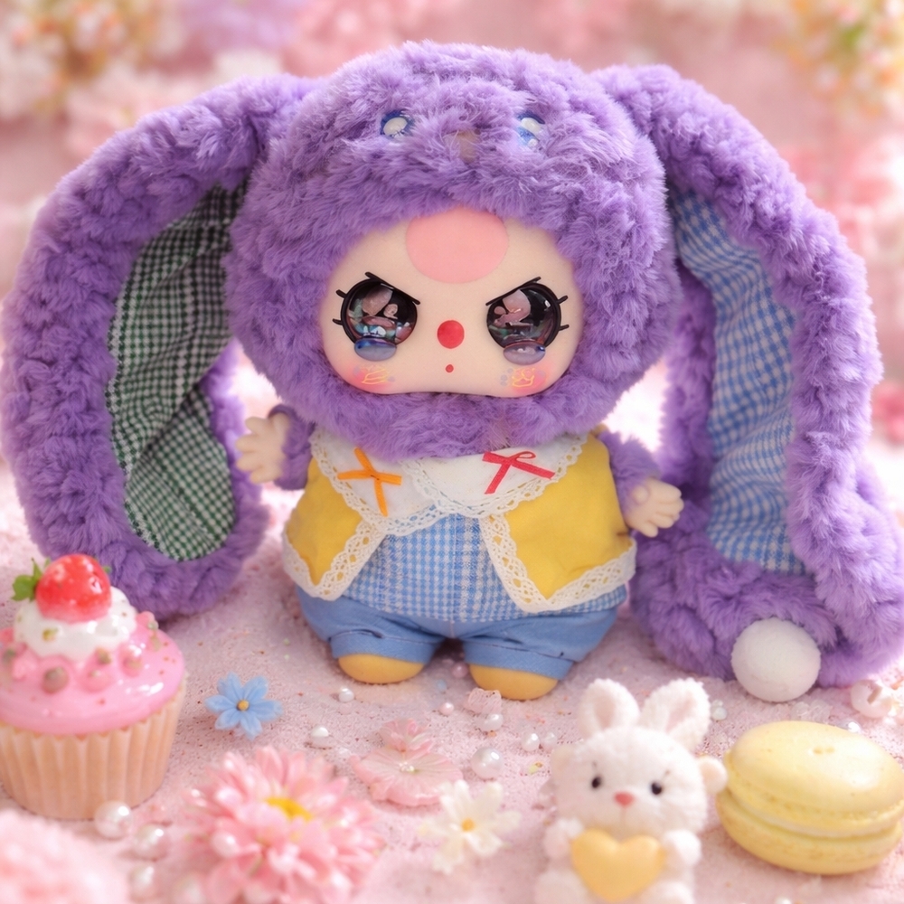 Baby Three V2 400% Secret Purple Bunny Confirmed Blind Box Rare Collectible